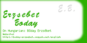 erzsebet boday business card