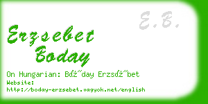 erzsebet boday business card